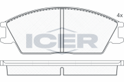 180616 ICER sada brzdových platničiek kotúčovej brzdy 180616 ICER