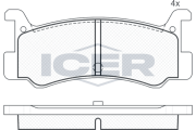 180621 ICER sada brzdových platničiek kotúčovej brzdy 180621 ICER