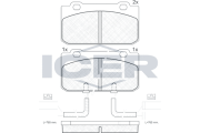 180632 ICER sada brzdových platničiek kotúčovej brzdy 180632 ICER
