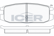 180650 ICER sada brzdových platničiek kotúčovej brzdy 180650 ICER