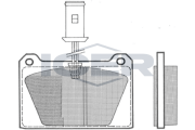 180652 Sada brzdových destiček, kotoučová brzda ICER