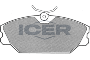 180669 ICER sada brzdových platničiek kotúčovej brzdy 180669 ICER