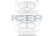 180733 Sada brzdových destiček, kotoučová brzda ICER