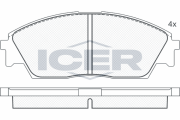 180754 ICER sada brzdových platničiek kotúčovej brzdy 180754 ICER