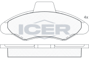 180790 ICER sada brzdových platničiek kotúčovej brzdy 180790 ICER