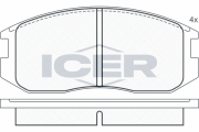 180875 ICER sada brzdových platničiek kotúčovej brzdy 180875 ICER