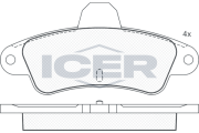 180918 ICER sada brzdových platničiek kotúčovej brzdy 180918 ICER