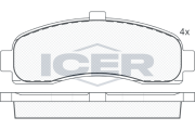 180922 ICER sada brzdových platničiek kotúčovej brzdy 180922 ICER