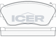 180937 ICER sada brzdových platničiek kotúčovej brzdy 180937 ICER