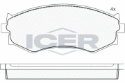 180985 ICER sada brzdových platničiek kotúčovej brzdy 180985 ICER