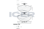 180996-700 Sada brzdových destiček, kotoučová brzda ICER