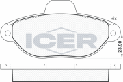 181018 ICER sada brzdových platničiek kotúčovej brzdy 181018 ICER