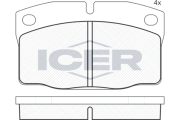 181092 ICER sada brzdových platničiek kotúčovej brzdy 181092 ICER