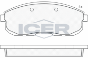 181100 ICER sada brzdových platničiek kotúčovej brzdy 181100 ICER