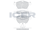 181218 ICER sada brzdových platničiek kotúčovej brzdy 181218 ICER