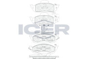 181276 ICER sada brzdových platničiek kotúčovej brzdy 181276 ICER