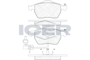 181331-203 ICER sada brzdových platničiek kotúčovej brzdy 181331-203 ICER