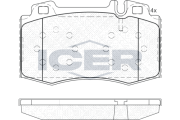 181389 ICER sada brzdových platničiek kotúčovej brzdy 181389 ICER