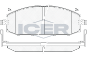 181448 ICER sada brzdových platničiek kotúčovej brzdy 181448 ICER