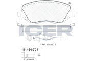181454-701 Sada brzdových destiček, kotoučová brzda ICER