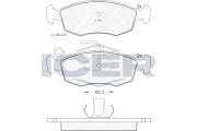 181518 ICER sada brzdových platničiek kotúčovej brzdy 181518 ICER