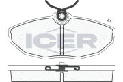 181562 ICER sada brzdových platničiek kotúčovej brzdy 181562 ICER
