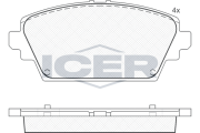 181581 ICER sada brzdových platničiek kotúčovej brzdy 181581 ICER