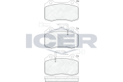 181598 ICER sada brzdových platničiek kotúčovej brzdy 181598 ICER