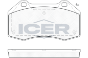 181679 ICER sada brzdových platničiek kotúčovej brzdy 181679 ICER