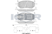 181697-067 ICER sada brzdových platničiek kotúčovej brzdy 181697-067 ICER