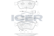 181724 ICER sada brzdových platničiek kotúčovej brzdy 181724 ICER