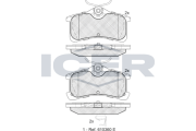 181728 ICER sada brzdových platničiek kotúčovej brzdy 181728 ICER