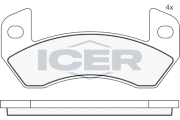 181873 ICER sada brzdových platničiek kotúčovej brzdy 181873 ICER