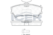 181960 Sada brzdových destiček, kotoučová brzda ICER
