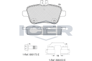 182039-067 ICER sada brzdových platničiek kotúčovej brzdy 182039-067 ICER