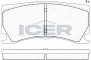 182041 ICER sada brzdových platničiek kotúčovej brzdy 182041 ICER