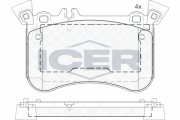 182042-203 ICER sada brzdových platničiek kotúčovej brzdy 182042-203 ICER