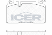 182112 ICER sada brzdových platničiek kotúčovej brzdy 182112 ICER