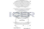 182129 Brzdové destičky ICER