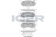 182255 ICER sada brzdových platničiek kotúčovej brzdy 182255 ICER