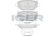 182261 Brzdové destičky ICER