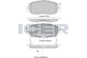 182322 ICER sada brzdových platničiek kotúčovej brzdy 182322 ICER