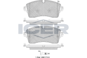 182335 ICER sada brzdových platničiek kotúčovej brzdy 182335 ICER