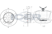 30697-5616 Souprava brzd, koutocova brzda ICER