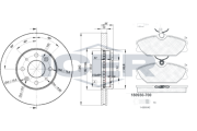 30930-2232 Souprava brzd, koutocova brzda ICER