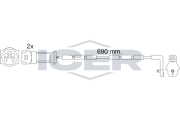 610445 E C Vystrazny kontakt, opotrebeni oblozeni ICER