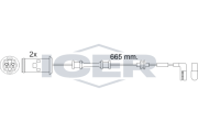 610451 E C ICER výstrażný kontakt opotrebenia brzdového oblożenia 610451 E C ICER