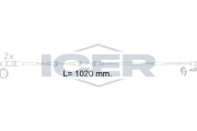 610623 E C ICER výstrażný kontakt opotrebenia brzdového oblożenia 610623 E C ICER