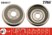 DB4017 Brzdový buben TRW