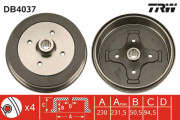 DB4037 Brzdový buben TRW